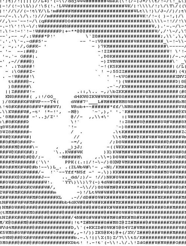 ASCII Sanatı: Yazı simgesi ile modern sanat - Resim: 7