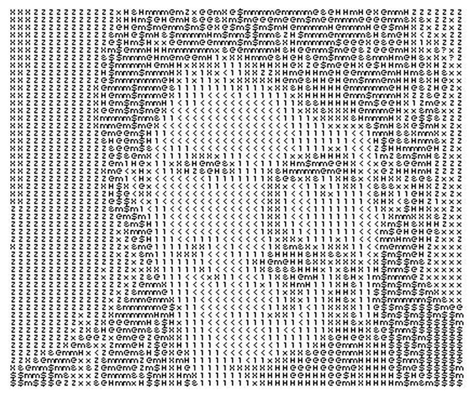 ASCII Sanatı: Yazı simgesi ile modern sanat - Resim: 8