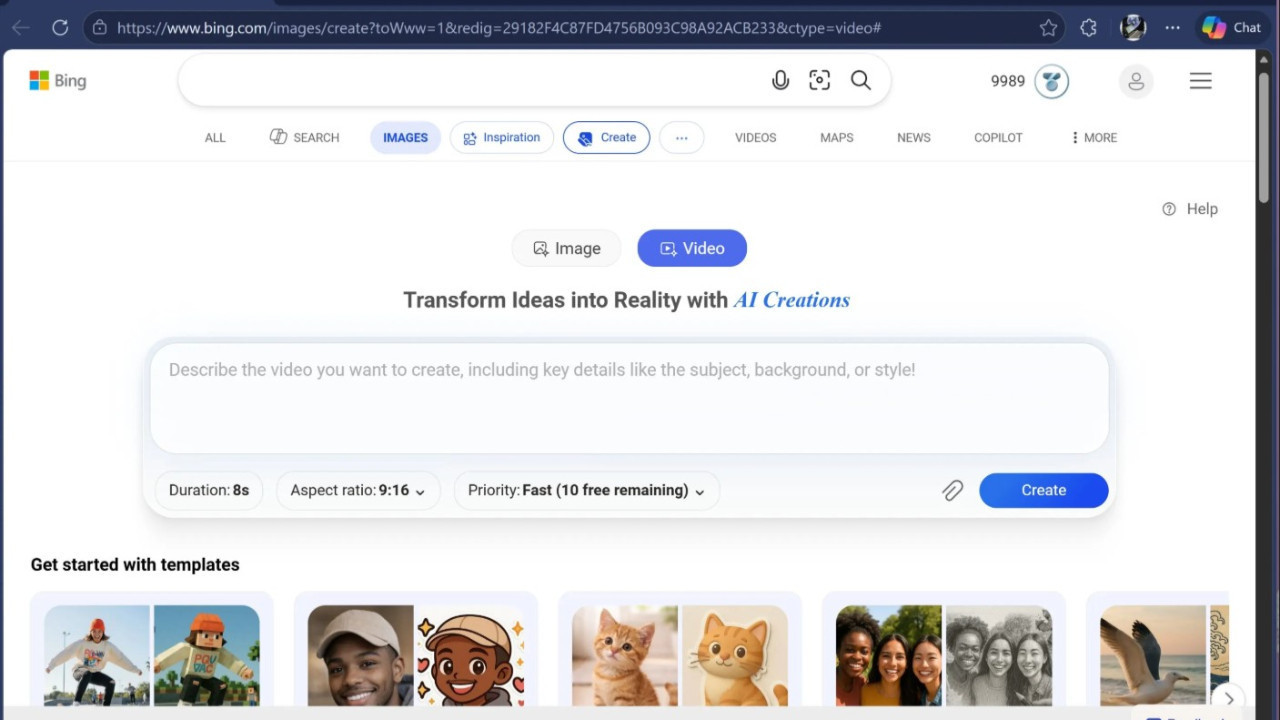 Bing’e Sora 2 geldi: Artık yazıyla sesli video üretebiliyorsunuz