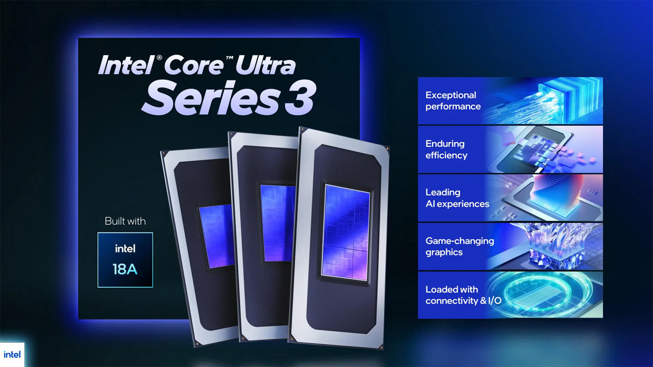Intel Core Ultra Series 3'nin piyasaya çıkışı