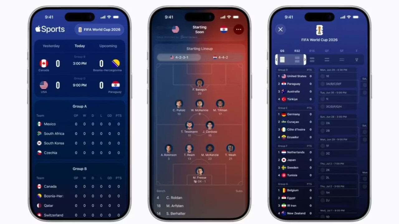 Canlı skorlar cebinde: Apple Sports küresel oldu