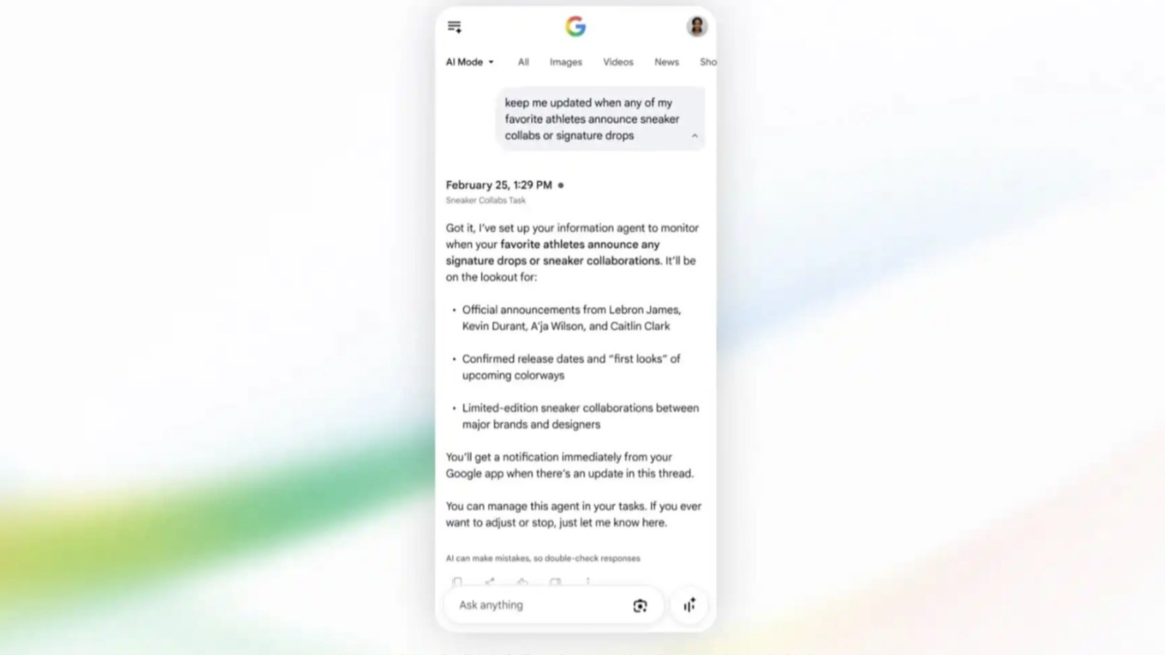 Google Search Agents: Haberleri vefırsatları kendi takip ediyor