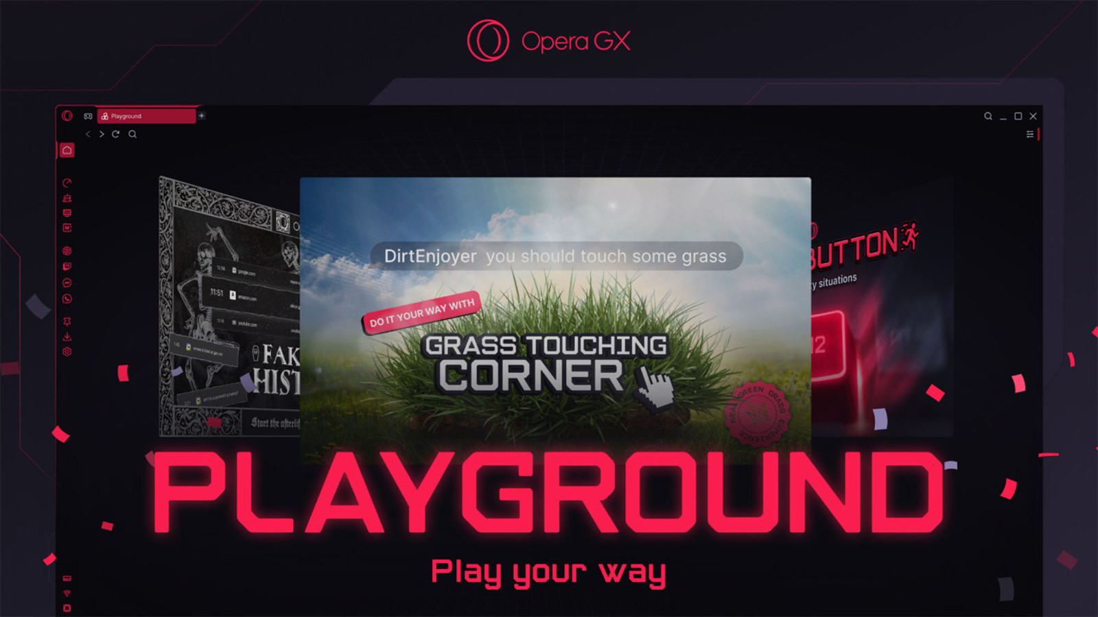 Tarayıcıda çimenlere dokunma devri: Opera GX Playground ile tanışın