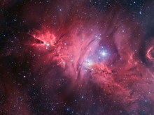 Genç yıldızların kozmik dansı ve uzayın derinliklerinde ışıldayan devasa "yılbaşı ağacı"