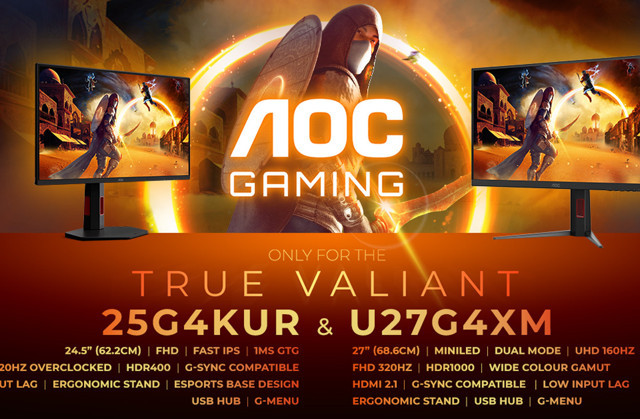 AGON by AOC'den iki yeni monitör: HDR1000 MiniLED çok yönlülük ile 420Hz espor hızı bir arada