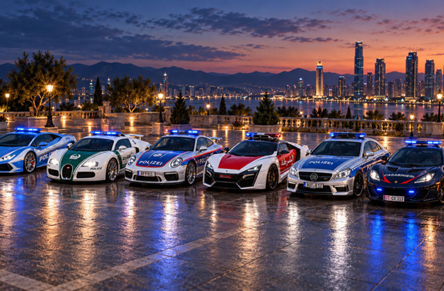 Lamborghini'den Bugatti'ye: Dünyanın en sıra dışı 6 polis otomobili