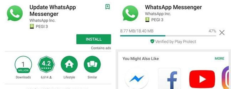 Sahte WhatsApp, Yüzbinlerce Kez İndirildi!
