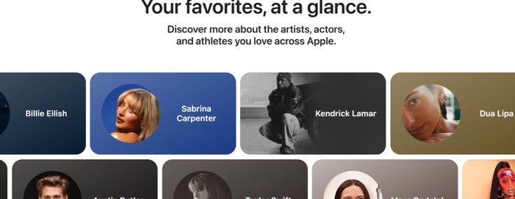 Apple'dan yeni "bizi seven ünlüler" sitesi