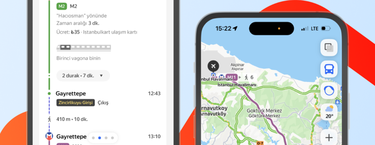 Yandex Maps, artık Metro ve Marmaray'da hangi vagona binileceğini de gösteriyor