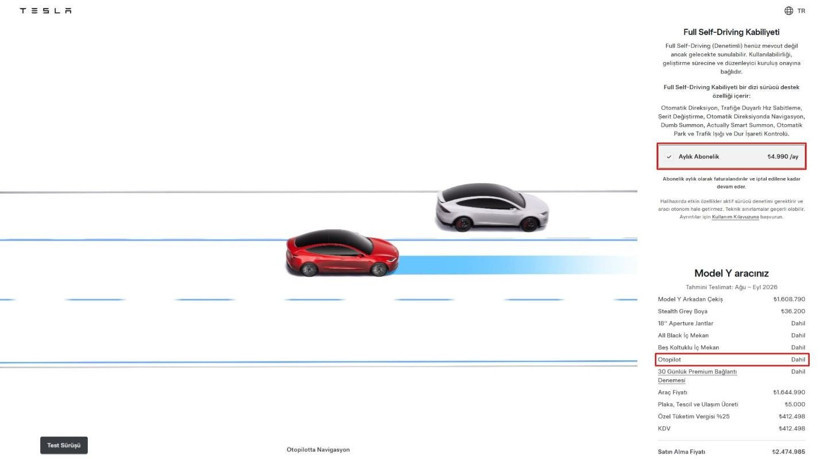 Tesla T&uuml;rkiye&rsquo;de FSD planını değiştirdi: Abonelik modeli başladı - Resim: 2