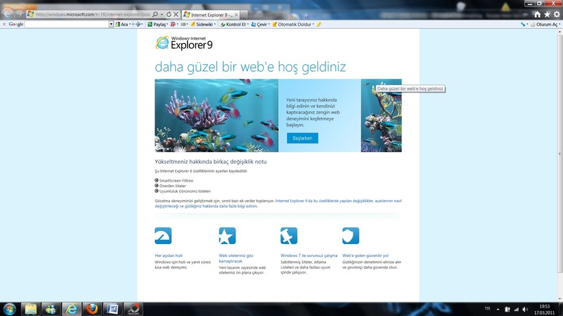 İşte  Internet Explorer 9! - Resim: 1