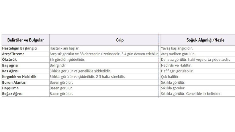 Grip ve soğuk algınlığı (nezle) farkı ne? Grip belirtileri neler; nezle belirtileri neler? - Resim: 1