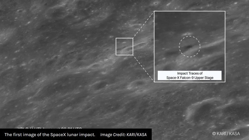 SpaceX roketinin parçası Ay'a çarptı: Yüzeyde yeni bir krater oluştu - Resim: 2