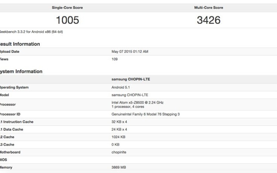 Samsung'un 4GB RAM'li CHOPIN tableti sızdı!