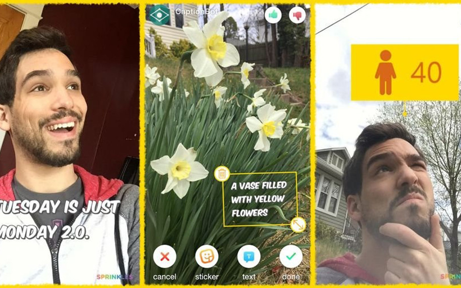 Microsoft'tan Yapay Zekalı Kamera Uygulaması Sprinkles!