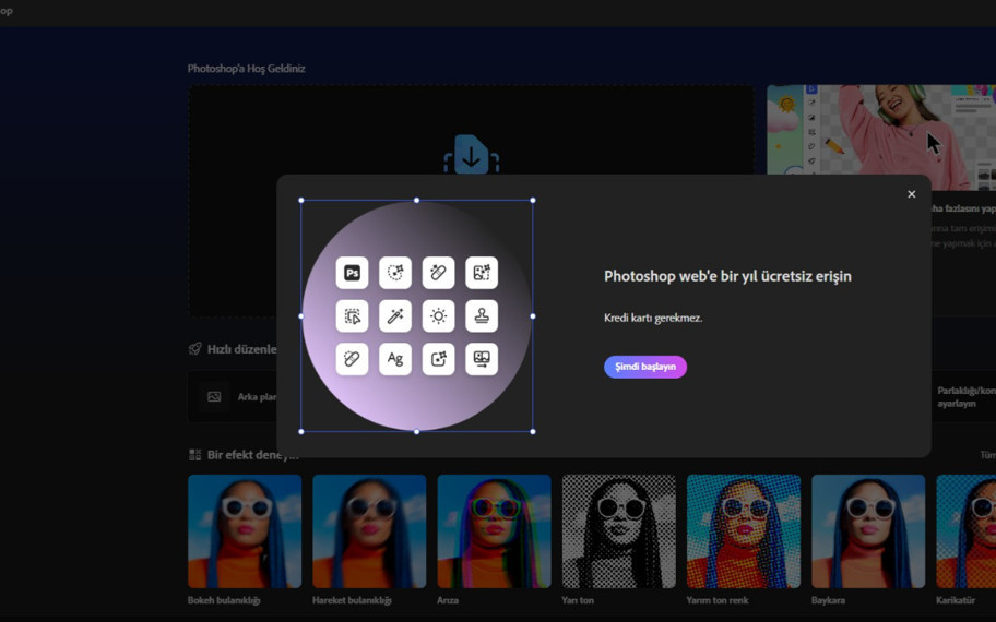 Google Chrome kullanıcılarına müjde: Photoshop web 1 yıl ücretsiz