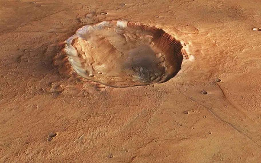 Bilim insanlarını şaşırtan görüntü: Mars’ta ‘uçan kelebek’ krateri