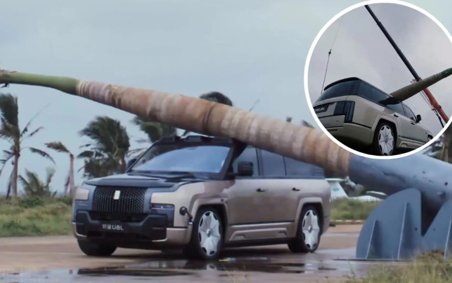 Yeni dayanıklılık standardı: BYD U8’in tavanına tonluk ağaç düşürüldü!