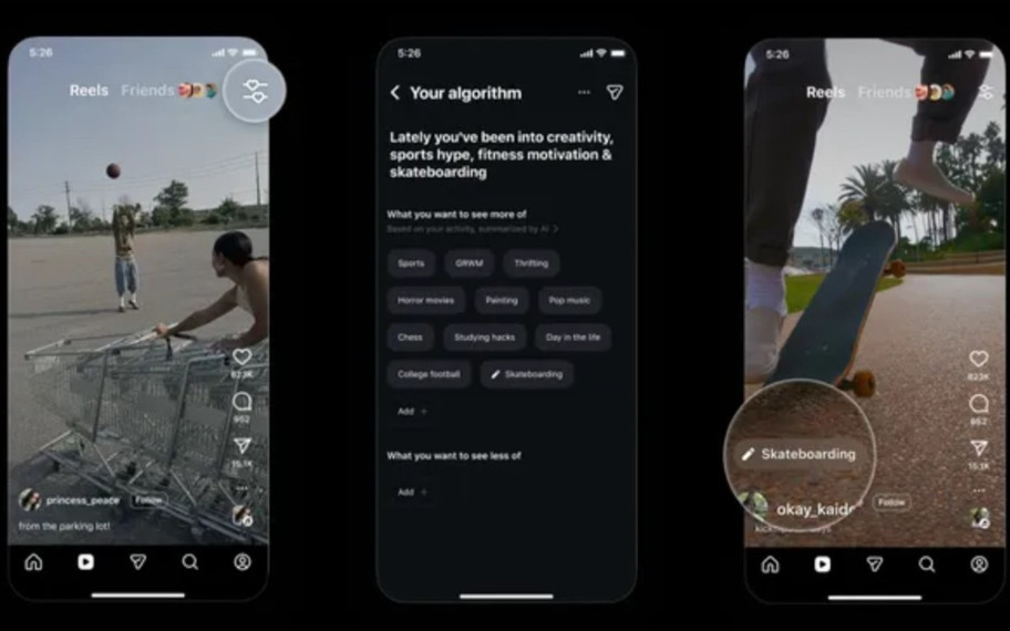 Instagram’dan büyük yenilik: Reels algoritması artık kullanıcı kontrolünde