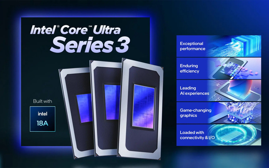 Intel'in 18A teknolojili ilk ticari işlemcileri geliyor: Core Ultra Series 3 sahneye çıktı