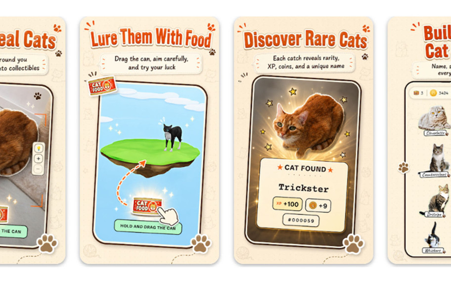 CatchCat ile gerçek dünyayı dev bir kedi oyununa çevirin!