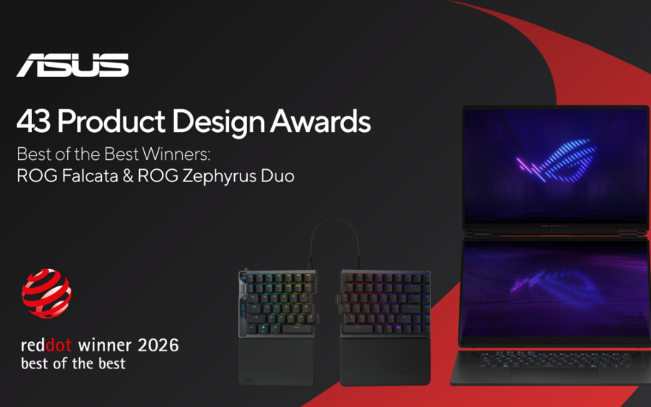 ASUS ve ROG, 2026 Red Dot ödüllerinden 43 ödülle ayrıldı