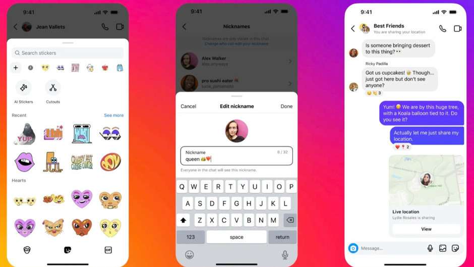 Instagram DM'lerine yeni özellikler: Canlı konum ve takma adlar