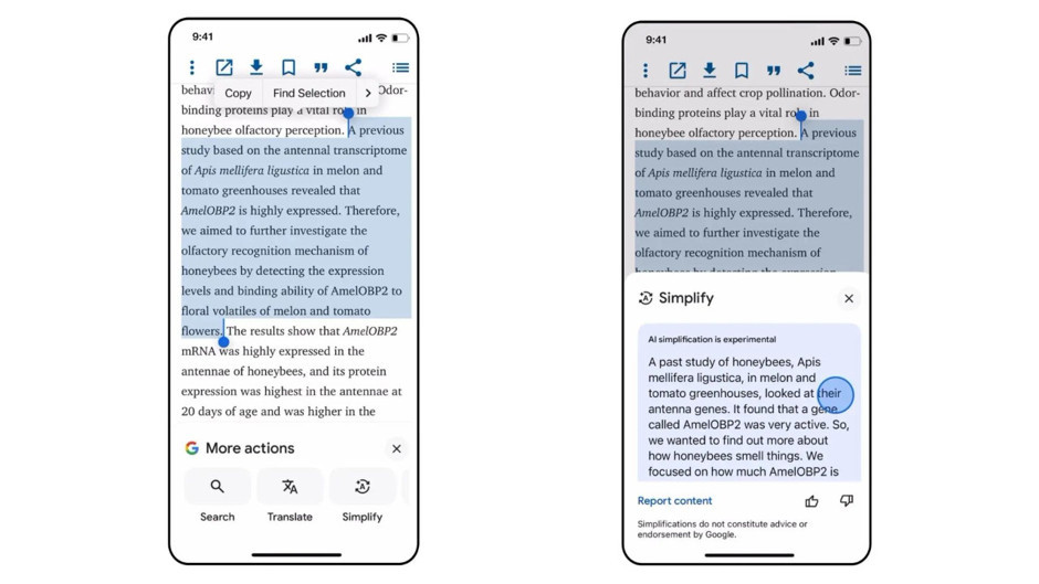 Google'ın yeni "Simplify" özelliği, anlamadığınız metinleri sizin için basitleştirecek