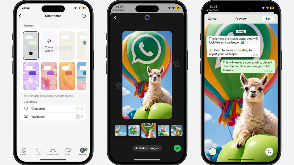 WhatsApp'a yapay zeka ile duvar kağıdı oluşturma özelliği geliyor