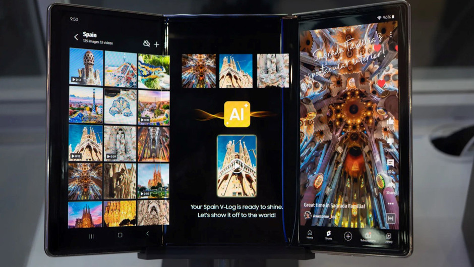 Samsung'un üçe katlanan telefonu, işte böyle katlanacak