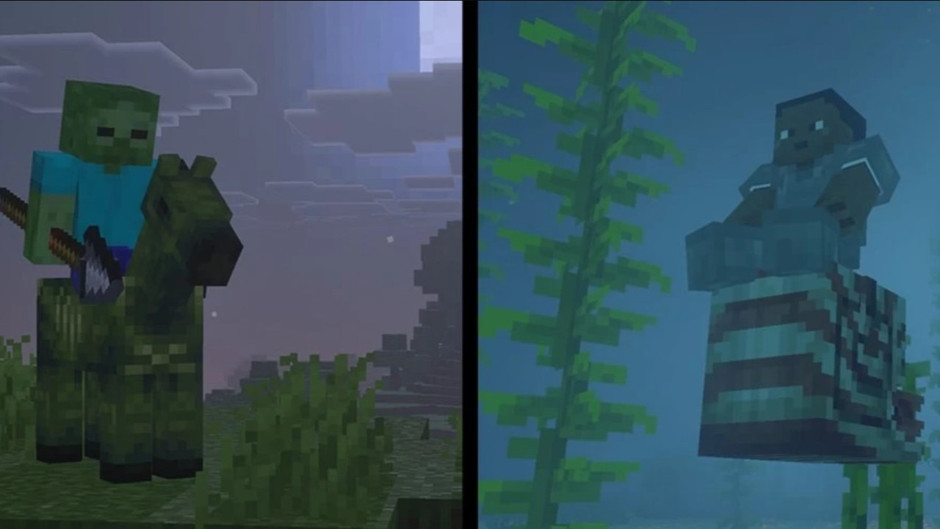 Minecraft Mounts of Mayhem güncellemesi: Sınırsız su altı keşfi, zombi atlar, binekler ve silahlar